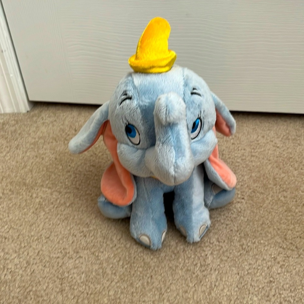 Authentic Disney Parks 10" Dumbo Plush Elephant with Hat Stuffed Animal T